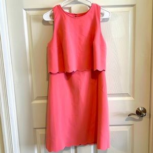LOFT pink midi dress